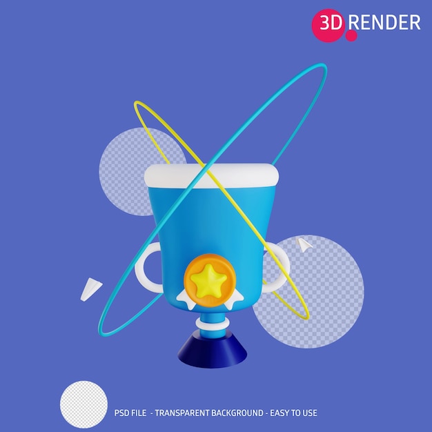 Значок 3d рендеринга трофей