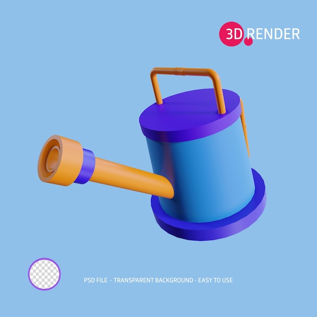 3d render icon watering can 3