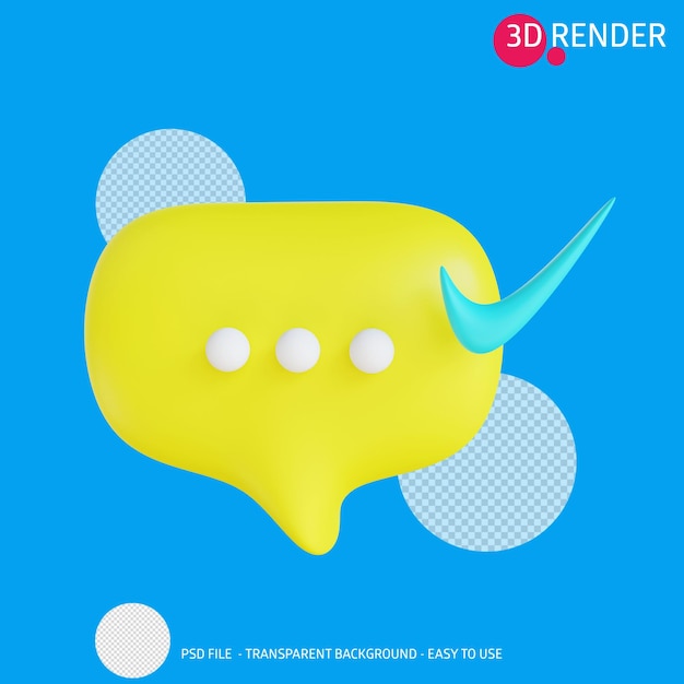 3d render icoon chatten