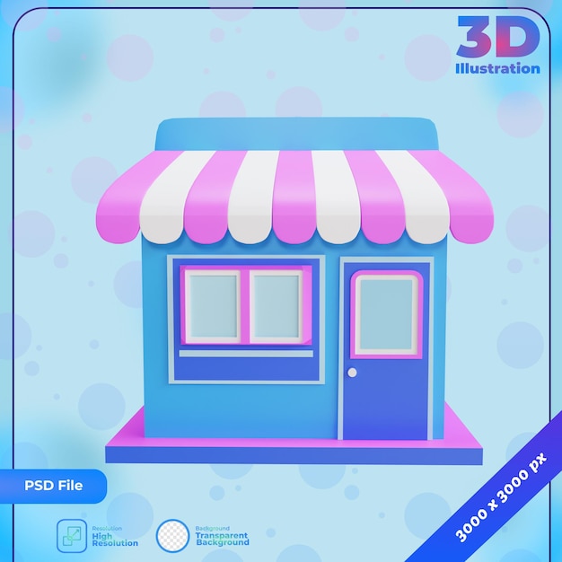 3D Render icoon online winkel