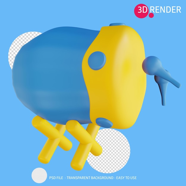 3d render ikona meczetu bęben