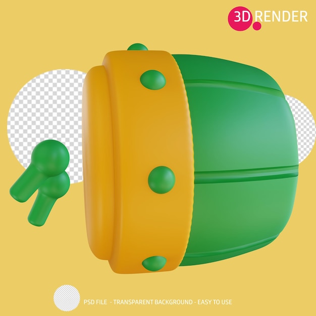 3d Render Ikona Meczetu Bęben