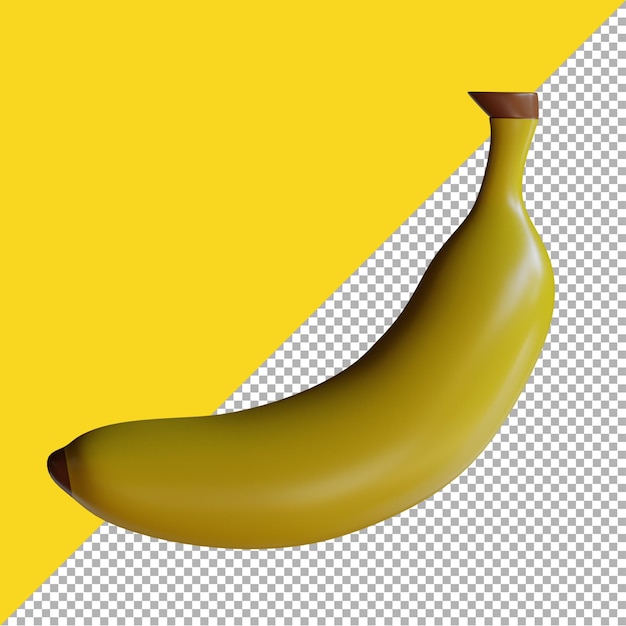 3D render illustratie banaan cartoon