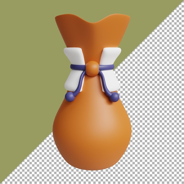 3d render illustratie chemex koffie cartoon