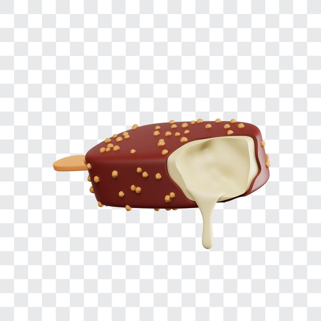 PSD 3d render illustratie ice cream stick geïsoleerd pictogram