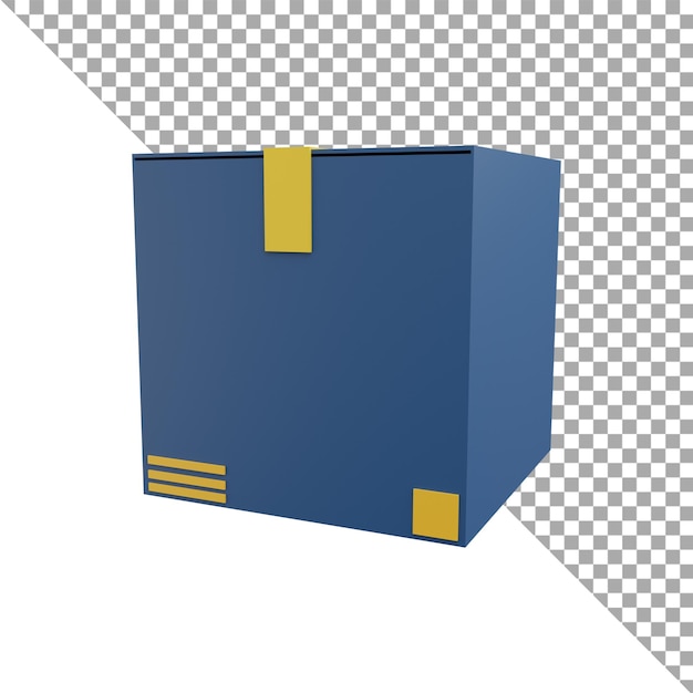 3d render illustratie icon box