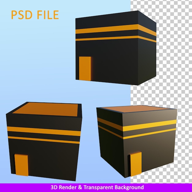 3D render illustratie Kaaba