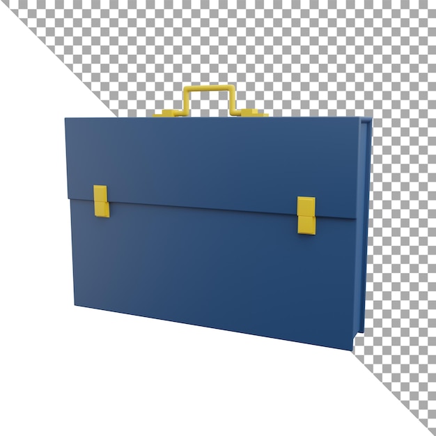 3d render illustratie pictogram aktetas