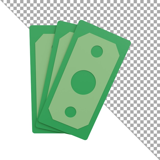 3d render illustratie pictogram geld