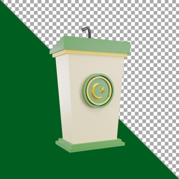 PSD 3d render illustratie podium