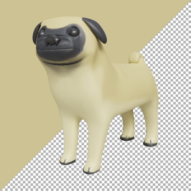 PSD 3d render illustrazione cartone animato animale