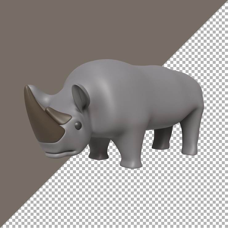 PSD 3d 렌더링 그림 동물 만화