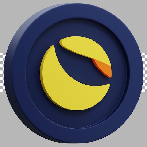 3d render illustration crypto logo terra luna