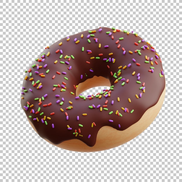 3D Render illustration of donut premium psd