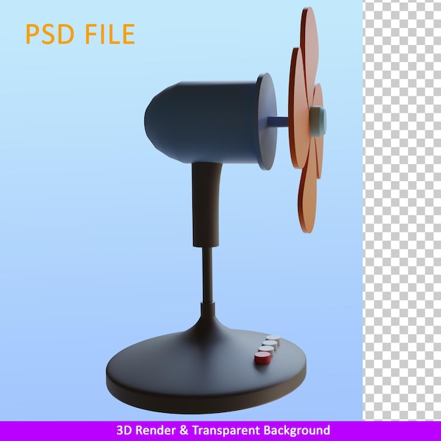 PSD ventola dell'illustrazione del rendering 3d