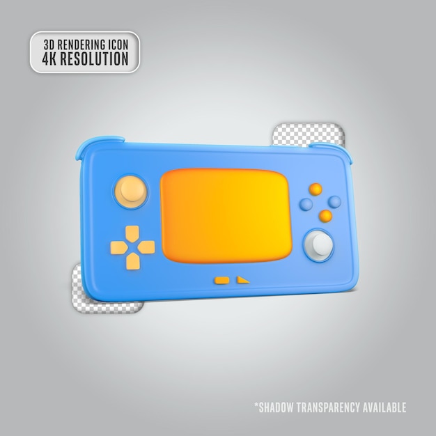 3d render illustration game console isolated icon