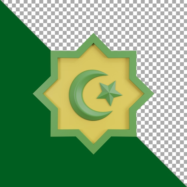 3d render illustration islamic ornament