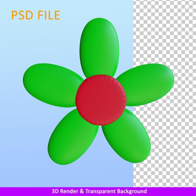 PSD 3d render illustration leaf