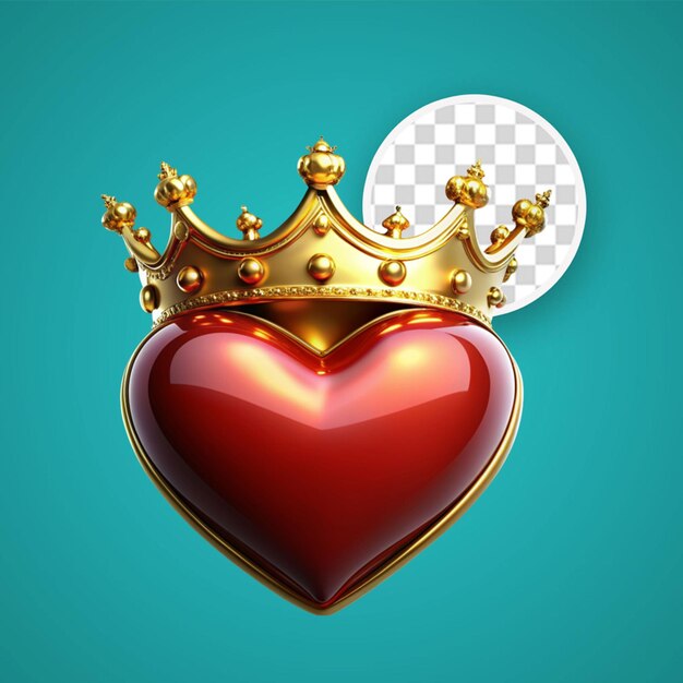 PSD 3d render illustration love king