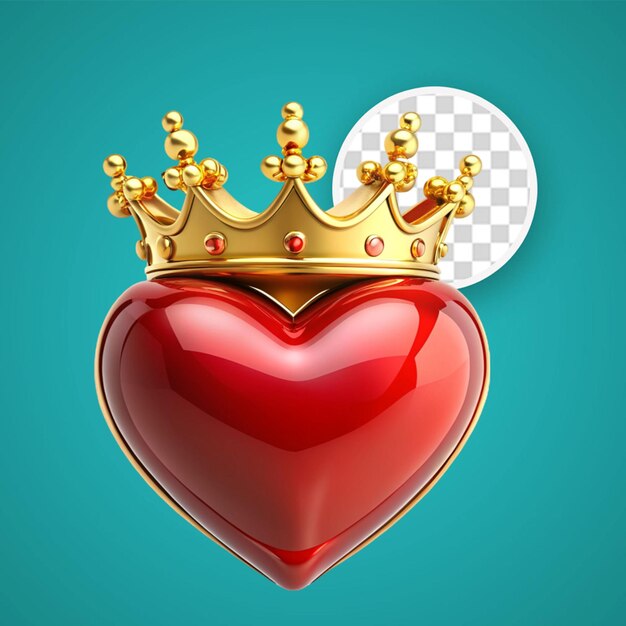 PSD 3d render illustration love king