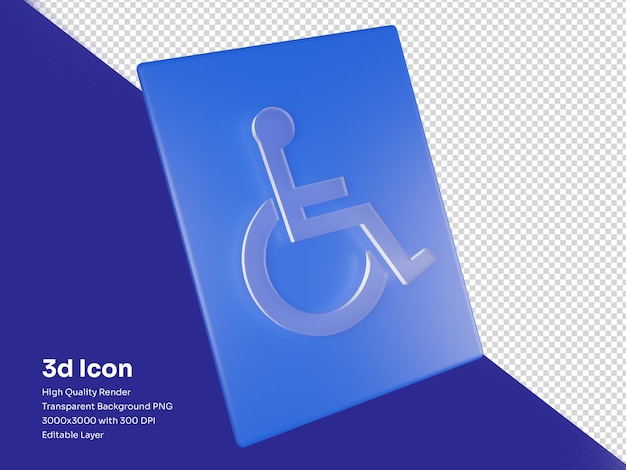 PSD 3d レンダリング 障害者サイン
