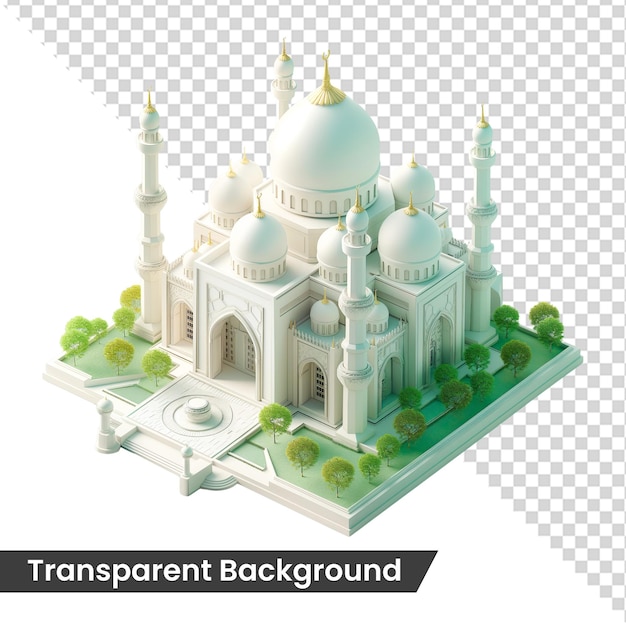 PSD 3d レンダリング イラスト モスク