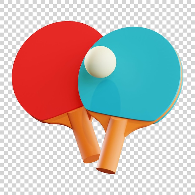3d render illustration of table tennis