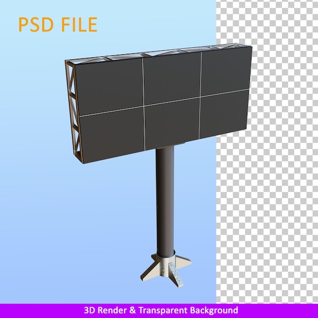 3d rendering illustrazione display pubblicitario esterno