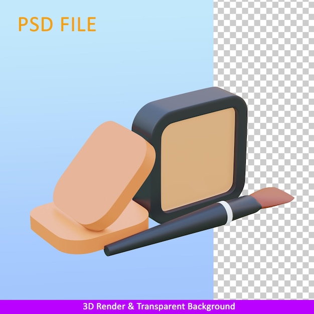 3d render illustration powder