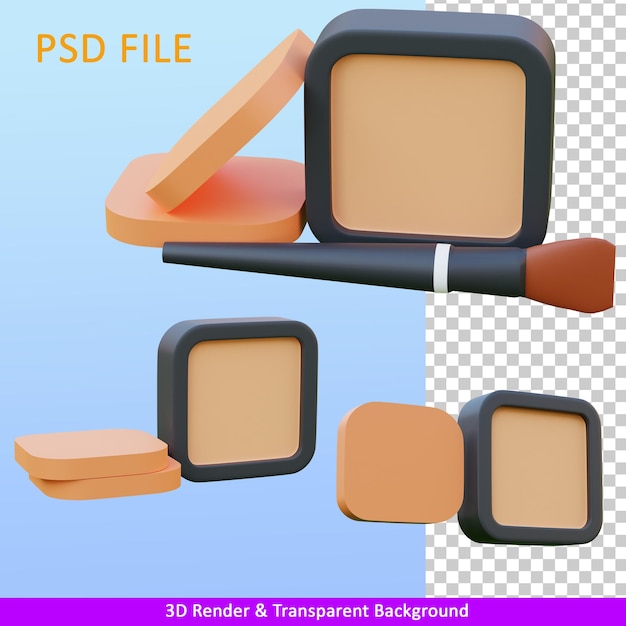 3d render illustration powder