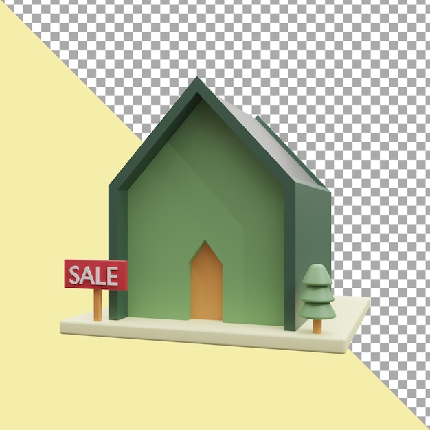 3d render illustration sale property