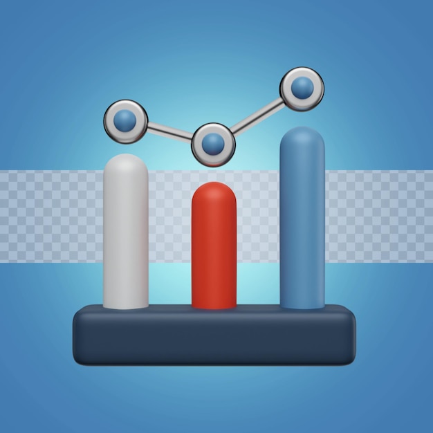 3d render illustrazione rapporto statistico variabile