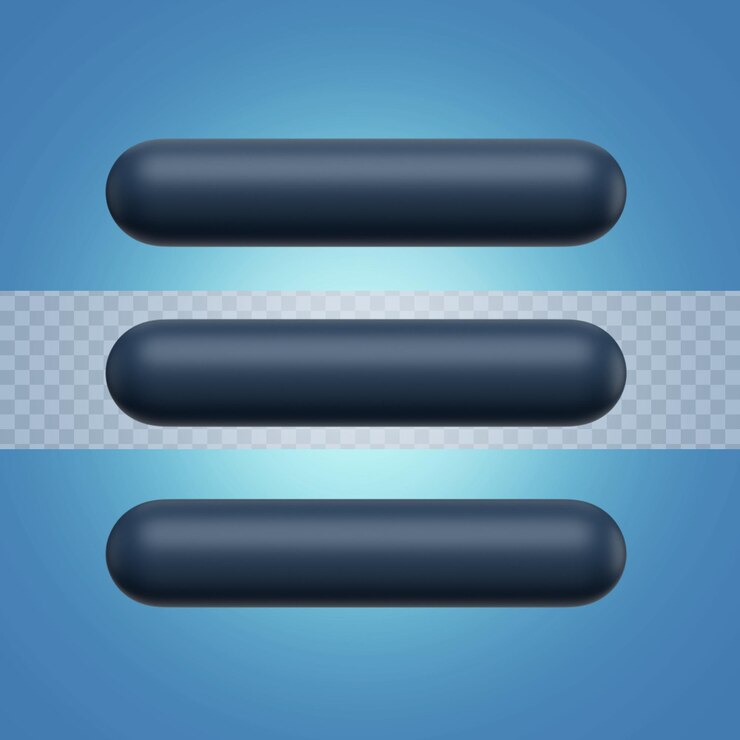 PSD 3d render illustration website hamburger menu