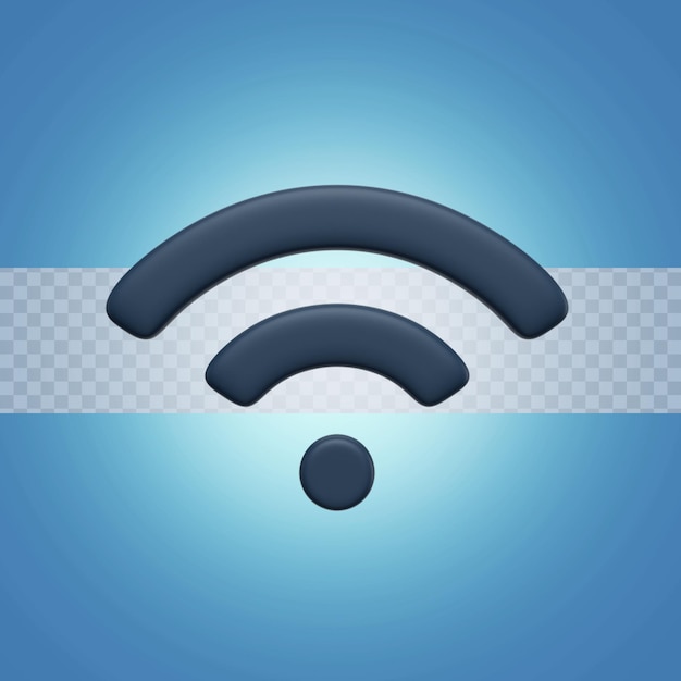 3d render illustration wifi signal