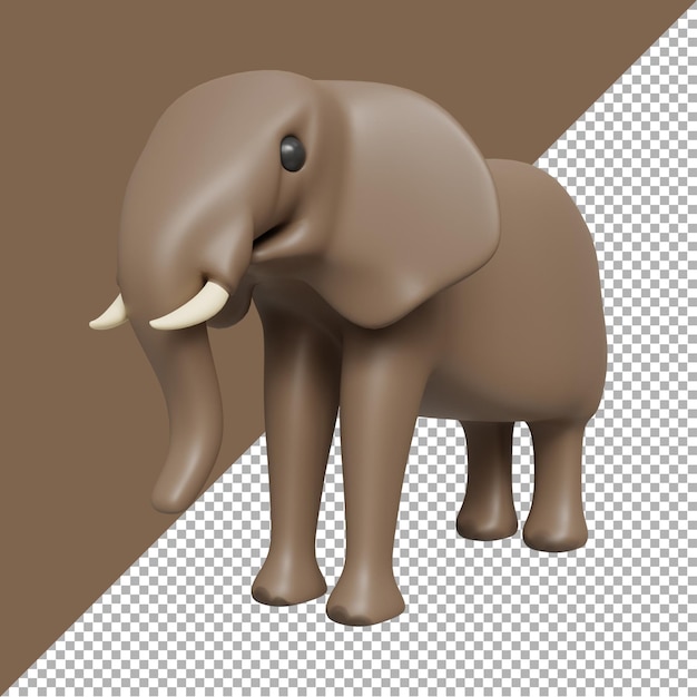 3D render ilustracja kreskówka zwierząt