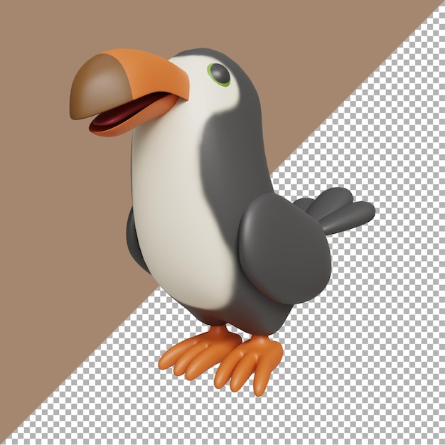 3D render ilustracja kreskówka zwierząt