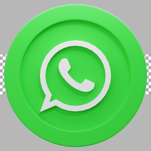 3d render ilustracja media logo społecznościowe whatsapp