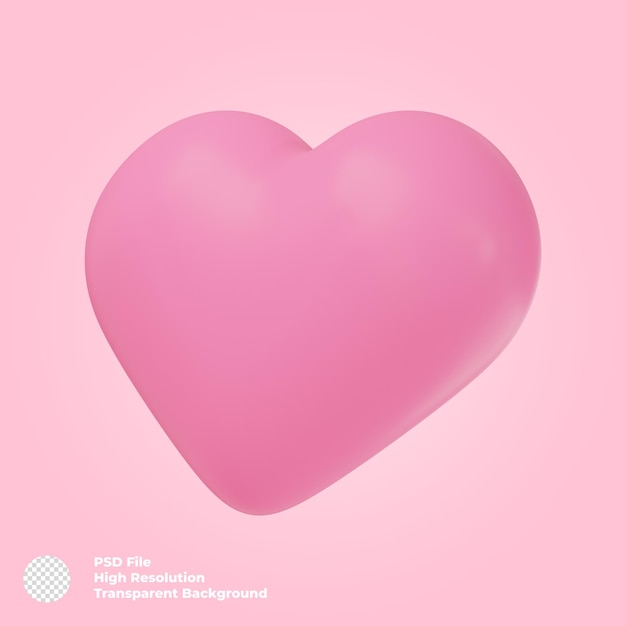 3d render image of chunky heart shape