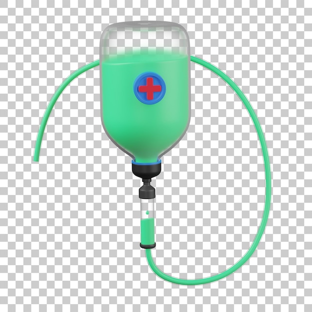 3d render Infusion Bottle illustration