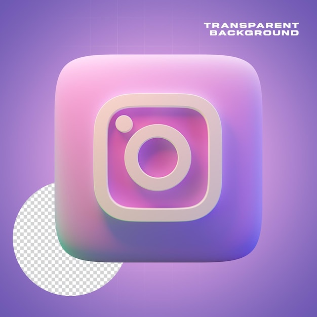 3d render instagram icoon