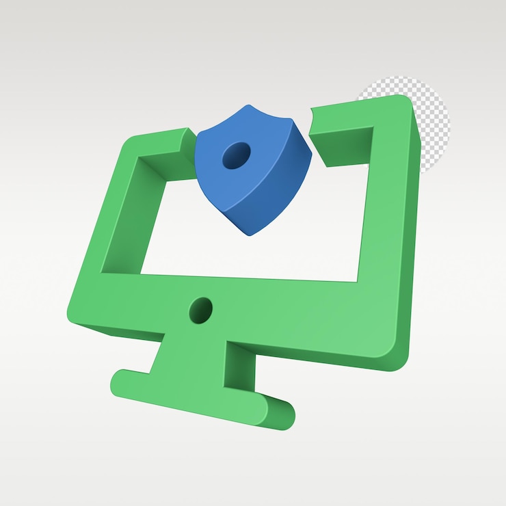 PSD 3d render insurance icon symbol