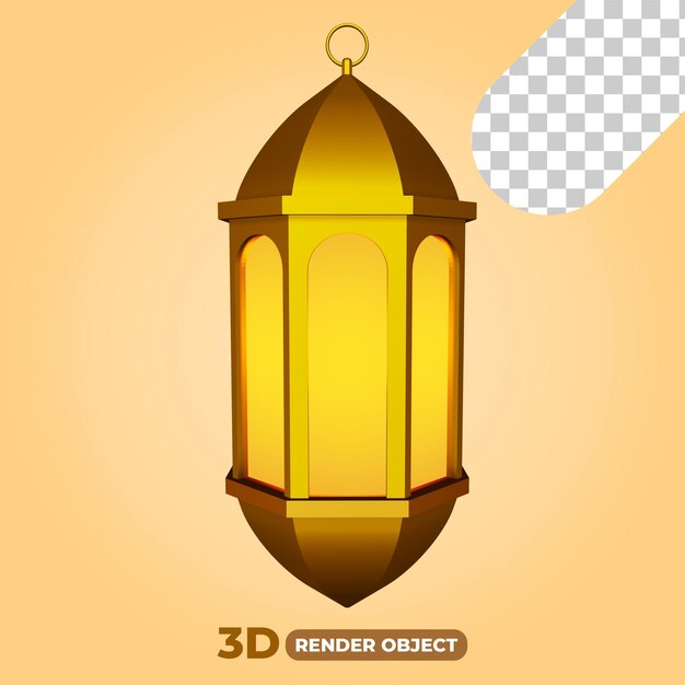 3d render of islamic lantern