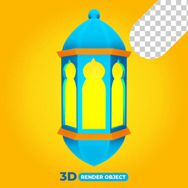 3D render of islamic lantern