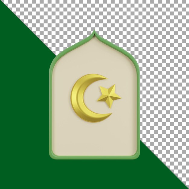 3d render islamitische decoratie