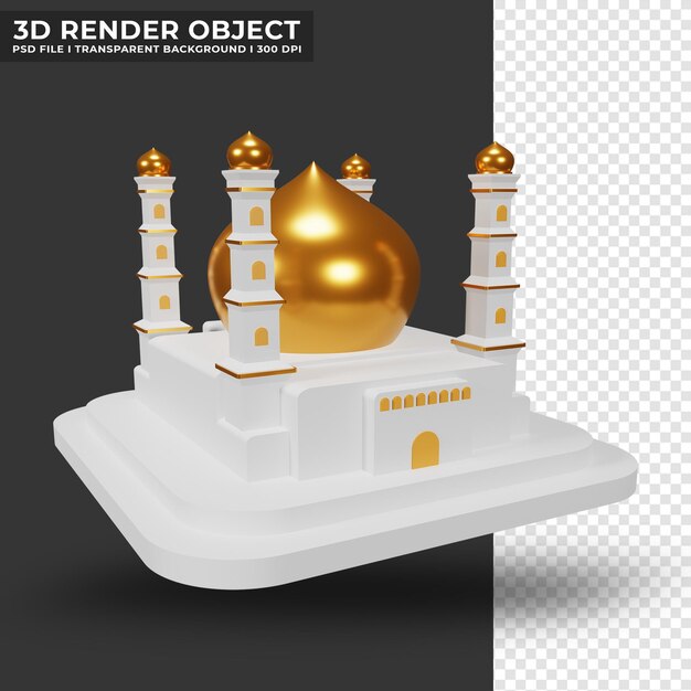 3d render islamitische moskee illustratie