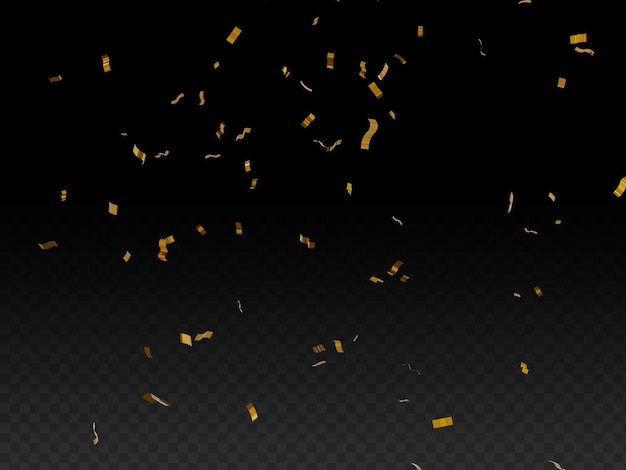 3d render isolated golden luxury elegant confetti element background