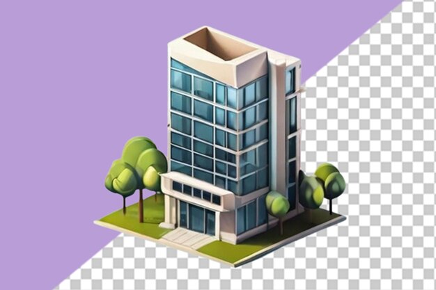 PSD 3d render isolated hospital icon on white background