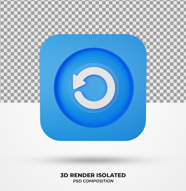 PSD 3d render isolated icon