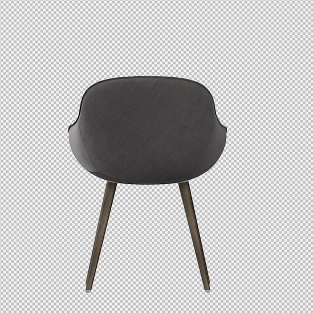 3d render of isometric armchair