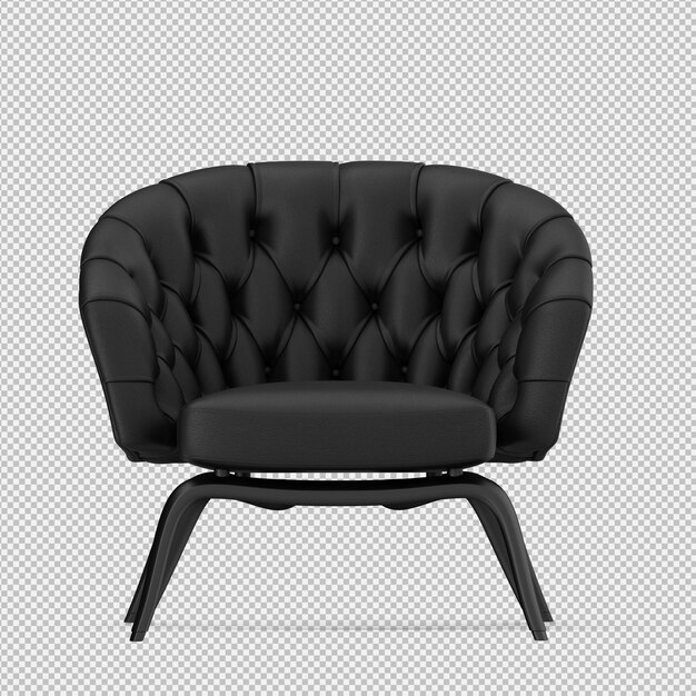  3d render of isometric armchair